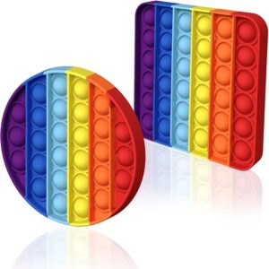 2Pcs Poppit Pop Fidget It Toy Set - Bubble Popet Antistress Spielzeug | Figetttoys Autismus braucht druckentlastendes Spielzeug Regenbogen Mitgebsel Kindergeburtstag